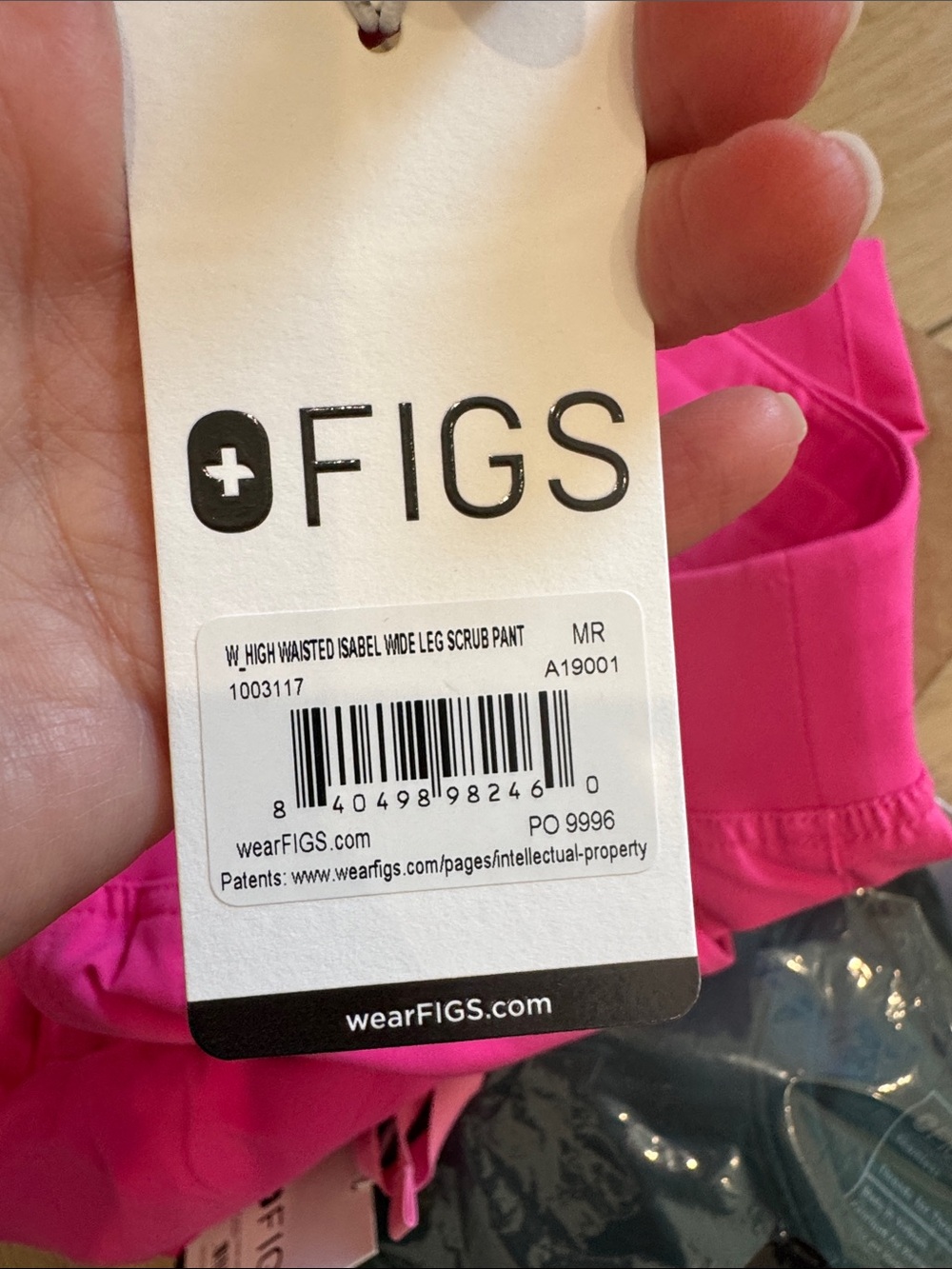 Figs Isabel Wide Leg Scrub Pants - Rapid Response Pink Size MR - Picture 5 of 5